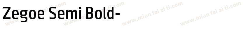 Zegoe Semi Bold字体转换
